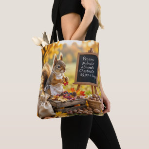 Herbstfarm mit Eichhörnchen Tasche