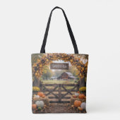 Herbstfarm Name auf dem Tor Tasche (Rückseite)