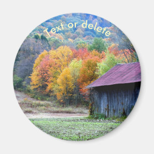 Herbstfarm Tobacco Barn Nature Personalisiert Magnet