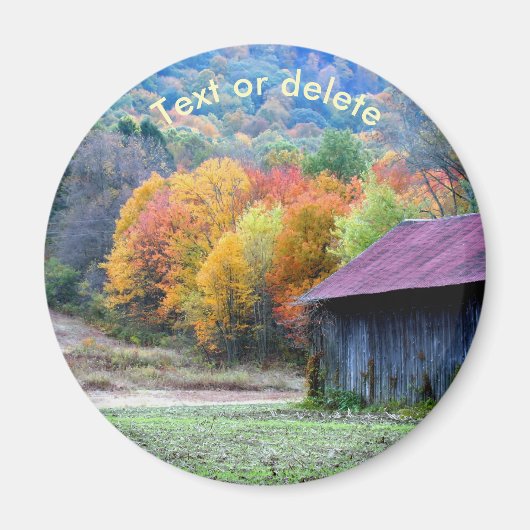 Herbstfarm Tobacco Barn Nature Personalisiert Magnet (Vorne)