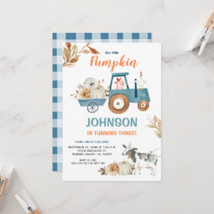 Herbstfarm Unser kleiner Pumpkin Geburtstag Einladung