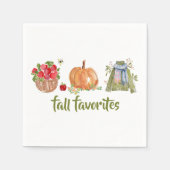 Herbstfavoriten Äpfel, Kürbis, Sweater Serviette (Vorderseite)