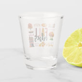 Herbstfavoriten Rustikale Wasserfarbe Schnapsglas (Rückseite)