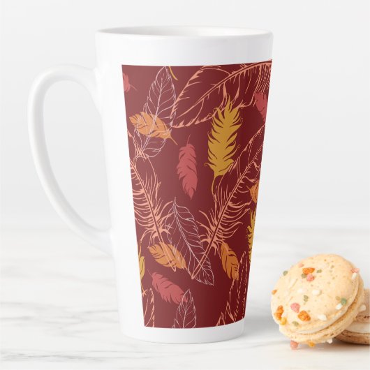 Herbstfedern Latte Tasse (Beispiel)