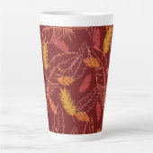 Herbstfedern Latte Tasse (Vorderseite)