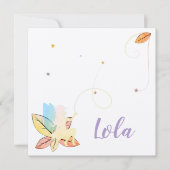 Herbstfee-Geburtsmeldung Einladung (Vorderseite)