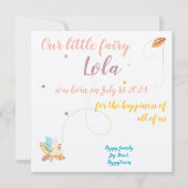 Herbstfee-Geburtsmeldung Einladung (Rückseite)