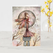 Herbstfee Ruby im Wind Karte (Gelbe Blume)