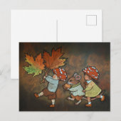 Herbstfeen Postkarte (Vorne/Hinten)