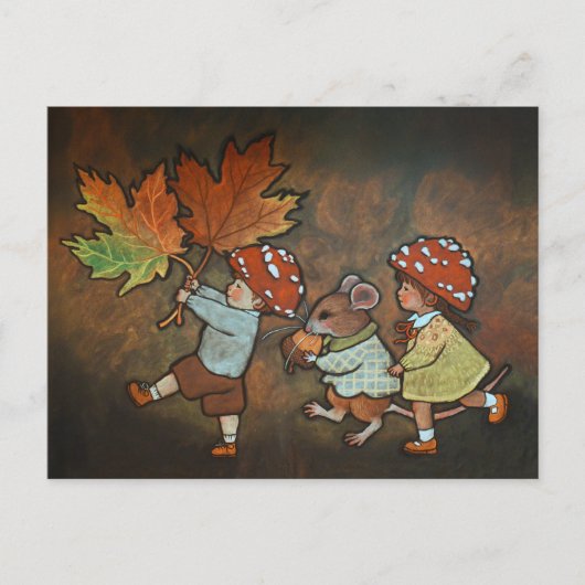 Herbstfeen Postkarte (Vorderseite)