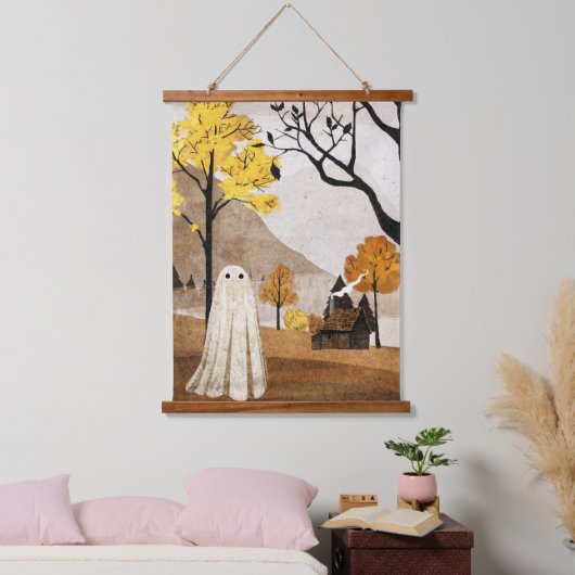 Herbstfehler Wandteppich Mit Holzrahmen (Schlafzimmer)