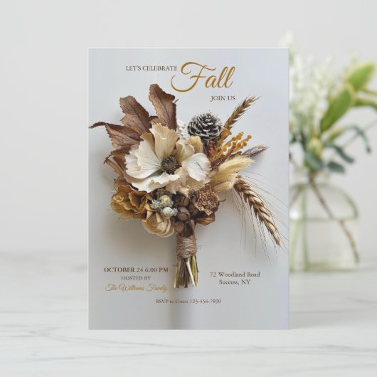 Herbstfeier Einladung (Stehend Vorderseite)