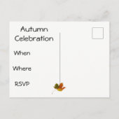 Herbstfeier Einladungspostkarte (Rückseite)
