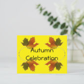 Herbstfeier Einladungspostkarte (Stehend Vorderseite)
