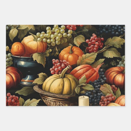 Herbstfeier Geschenkpapier Set (Vorderseite 3)