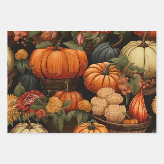 Herbstfeier Geschenkpapier Set (Vorderseite)