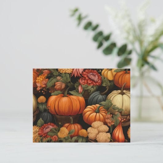 Herbstfeier Postkarte (Stehend Vorderseite)