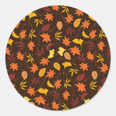 Herbstfeier Runder Aufkleber (Vorderseite)