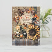 Herbstfeiereinladungen Einladung (Stehend Vorderseite)