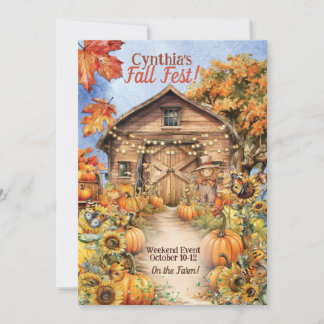 Herbstfeiereinladungen Einladung