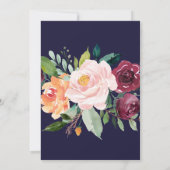 Herbstfeierliche Hochzeit Einladung (Rückseite)