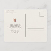 Herbstfeiern Blätter einfache Pflaume Einladungspostkarte (Rückseite)