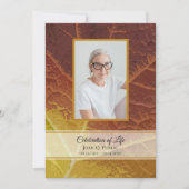 Herbstfeiern im Rahmen der Gedenkfeier zum Leben Einladung (Vorderseite)