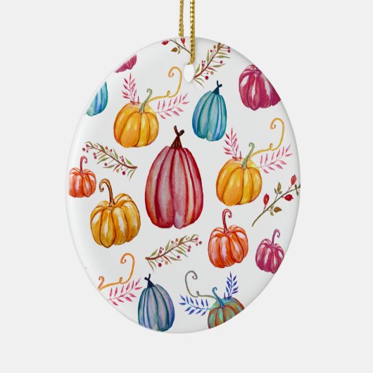 Herbstfeiern Rustikale Pumpkins Ornament (Rechts)