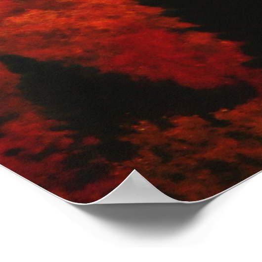 Herbstfeld Adirondacks Bäume Landschaft Poster (Ecke)