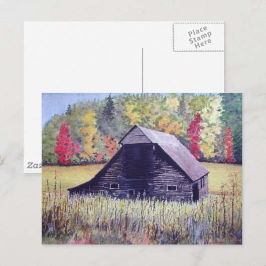 Herbstfeld - Postkarte (Vorne/Hinten)