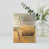 Herbstfeld Postkarte (Stehend Vorderseite)