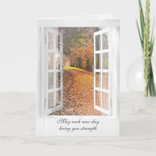 Herbstfenster für Beileid Karte (Vorderseite)