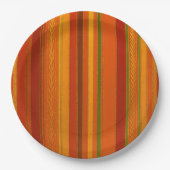 Herbstferien - Streifen hell Pappteller (Vorderseite)