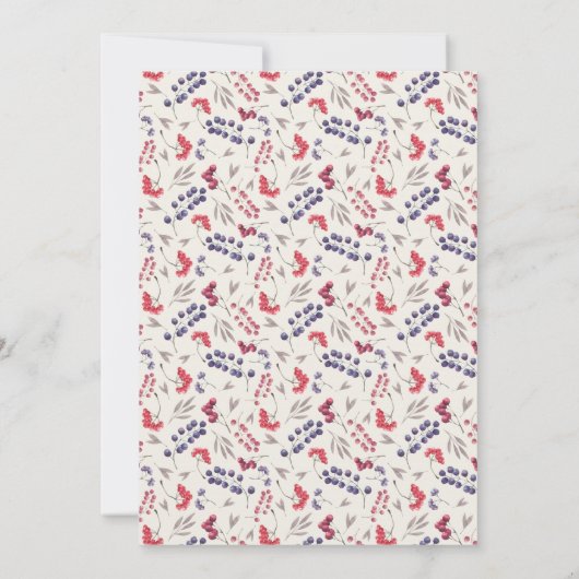 Herbstfest Berry Erntedank Fest laden Einladung (Rückseite)