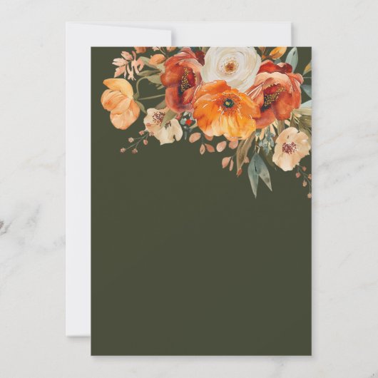 Herbstfest Blütenessen Erntedank Einladung (Rückseite)