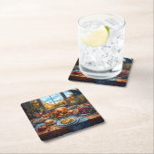 Herbstfest: Ein Erntedank Rechteckiger Pappuntersetzer (Vor Ort)