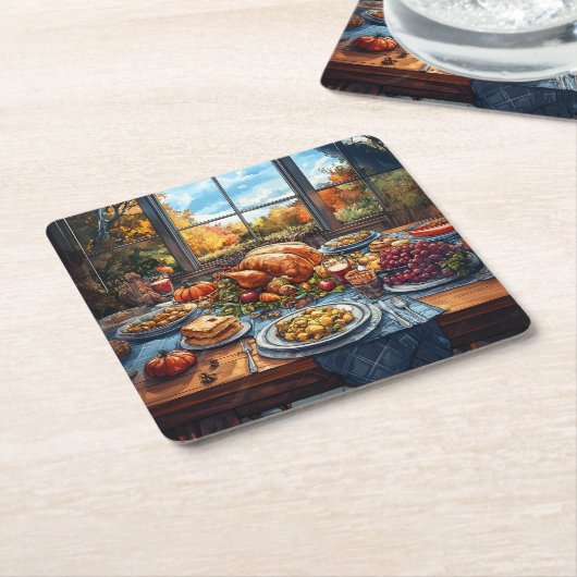 Herbstfest: Ein Erntedank Rechteckiger Pappuntersetzer (angewinkelt)