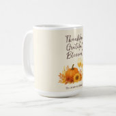 Herbstfest - Eleganter Gold Erntedank Kaffeetasse (Vorderseite Links)