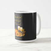 Herbstfest - Eleganter Gold Erntedank Kaffeetasse (VorderseiteRechts)
