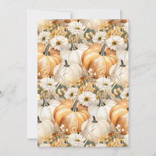 Herbstfest Erntedank Abendessen Einladung (Rückseite)