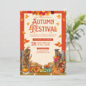 Herbstfest Ernteparty Kunst Einladung (Stehend Vorderseite)