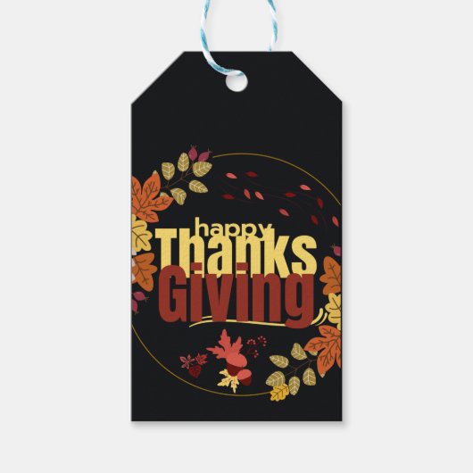 "Herbstfest: Feiern Sie Erntedank mit uns" Geschenkanhänger (Vorderseite)