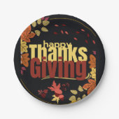 "Herbstfest: Feiern Sie Erntedank mit uns" Pappteller (Vorderseite)