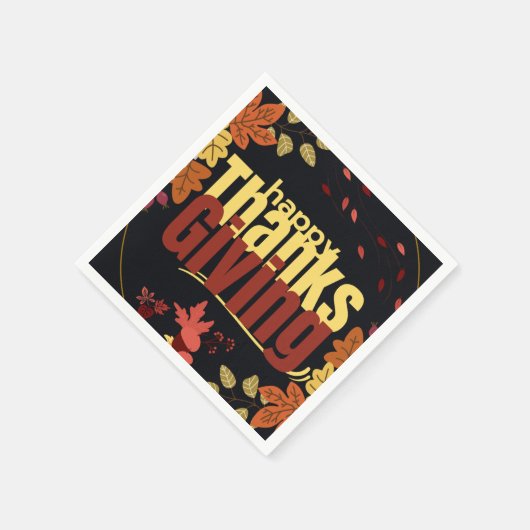 "Herbstfest: Feiern Sie Erntedank mit uns" Serviette (Ecke)