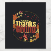 "Herbstfest: Feiern Sie Erntedank mit uns" Weinetikett (Einzelnes Label)