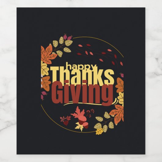 "Herbstfest: Feiern Sie Erntedank mit uns" Weinetikett (Einzelnes Label)