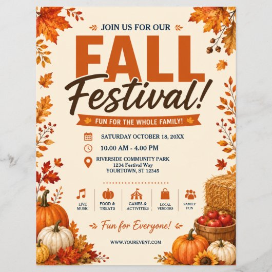 Herbstfest-Flugblatt Flyer (Vorne)