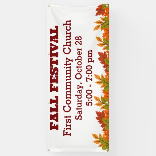 Herbstfest Herbst verlässt Gemeinschaftsveranstalt Banner (Vertikal)