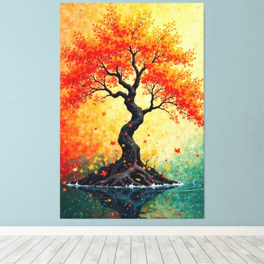 Herbstfest Leinwanddruck (Insitu (Holzboden))