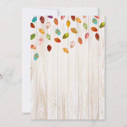 Herbstfest Party Einladung (Rückseite)